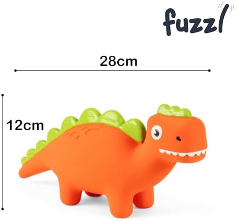 Fuzzl Steggy Latex Dog Chew Toys with Squeaker Soft Squeaker Puppy Toy Dinosaur