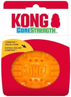 KONG CoreStrength Dog Toy – Ball – Durable Tough Chew Toy for Medium & Large Dogs – Textured Dental Chew for Teeth & Gums – Fetch & Interactive Play