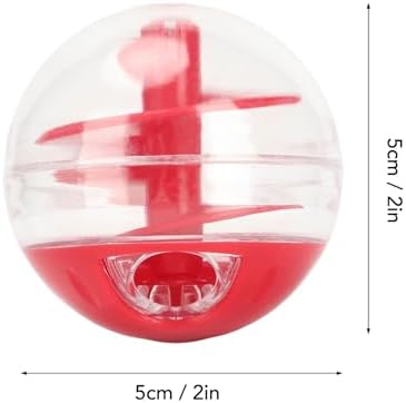 TITA-DONG Interactive Cat Treat Dispensing Puzzle Ball Toy, Adjustable Leakage Mouth Slow Feeder for Kitten Training