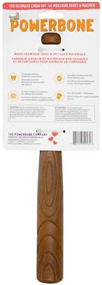 Powerbone Pet Chew Toy for Dogs - Durable, Non Toxic & Pet Safe - Best for Aggressive Chewers, Long Lasting Dental Health, Dog Teeth Cleaning, Dog Life Stages - Baseball Bat 12"