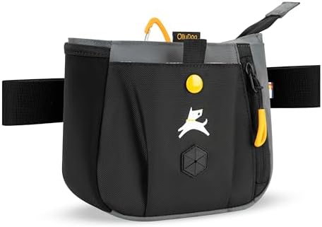 OllyDog Backcountry Day Bag | Dog Training Treat Pouch | Eco-Friendly Recycled Fabric Fanny Pack with Zipper Closure, Built-in Poop Bag Dispenser & Adjustable Waist Belt (Castle Rock)