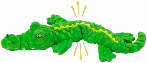 Squeaky Plush Crocodile Dog Toy - Interactive Stuffed Animal for Tug of War