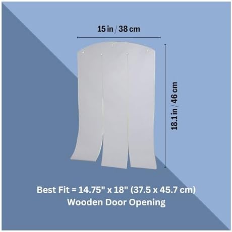 Trixie Vinyl Dog Door Flap, Fits 14.75 x 18-in Wooden Dog House Opening, Replacement Doggie Door Curtain Flap for Wooden Doghouses