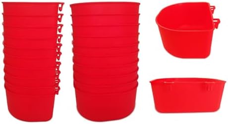 20 Pcs 25 fl.oz Durable Pet Feeder Bowls for Bird, Hamster, Rabbit, Chicken, Cat, Puppy Chicken Water Cups Hanging Rabbit Feeders for Cages Bird Dishes