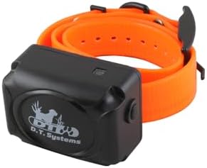 DT Systems H2O 1810, 1820, 1830 Plus Series Add-On/Replacement Collar Receiver, Waterproof Rechargeable Remote Hunting Dog Training Additional E-Collar, 1800-Yard Range, 16 Stimulation Levels, Orange