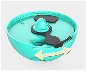 Interactive Cat Toy Treat Dispenser - Wobble Teaser Ball with Food Feeder and Swivel Wand for Cats & Kittens