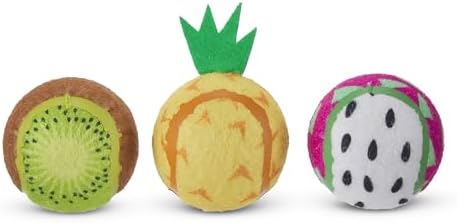 BarkBox Tropicatch Fruit Dog Toy - 3-Pack - Toy for Small to Medium Dogs