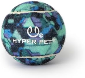 Hyper Pet Tennis Balls for Medium Dogs, 2.5 Inch Size, Pack of 4, Blue Camo