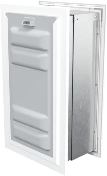 Endura Flap Single Flap Pet Door for Thick Walls | Deep Wall Design up to 13" Thick | Insulating Dual-Layer Flap & Durable Aluminum Frame | Includes Locking Cover | White, Medium, Single Flap