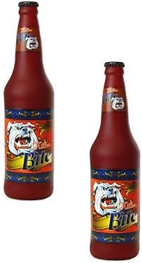 SILLY SQUEAKERS Tuffy 2 Pack Beer Bottle Dog Toy: Squeaky Dog Toy, Washable and Floats, Vinyl