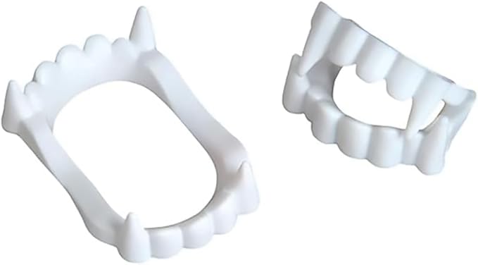 The Dreidel Company Halloween White Teeth Fangs Teeth, Costume, Funny Halloween Dress-Up, Pretend Play Decoration (3000-Pack)