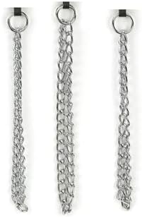 Choke Chain Collars for Dog Training and Walking Welded Steel Choose Thickness and Length (Extra Light - 2mm, 16")