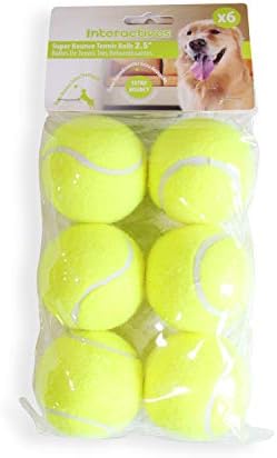 PetPrime 6PCS 2.5" Tennis Balls, Suitable for Max Dog Automatic Ball Launcher Interactive Dog Fetch Toy Pet Ball Thrower Throwing Game Launcher