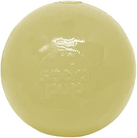 SodaPup Squeaker Ball – Durable Dog Ball Toy, Chew Toy & Floating Retrieving Toy with Squeaker Made in USA from Non-Toxic, Pet-Safe, Food Safe Rubber Material for Bonding, Physical Exercise, & More
