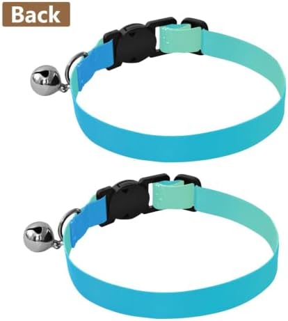 Blue Gradient Adjustable Buckle Kitten Collar 2 Pack Collar for Puppy