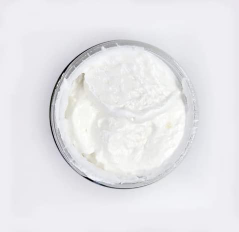 Legend's Creek Farm, Goat Milk Body Butter - Hydrating Natural Body Moisturizer with Organic Shea Butter & Grape Seed Oil - 8 Oz Purifying & Toning Whipped Body Butter (Unscented)