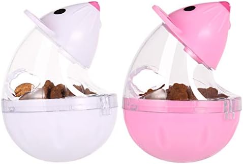 2Pcs Cat Treat Dispenser Toy, Mouse Shape Cat Interactive Toy and Food Dispenser for Pet Increases IQ Interactive & Food Dispensing