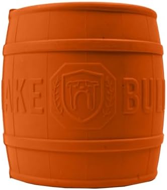 BULLYMAKE Toss N Treat Keg Dog Toy, Treat Dispensing, Tough Rubber Dog Toy