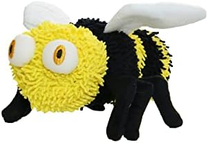MIGHTY Tuffy Microfiber Medium Ball Bee Dog Toy