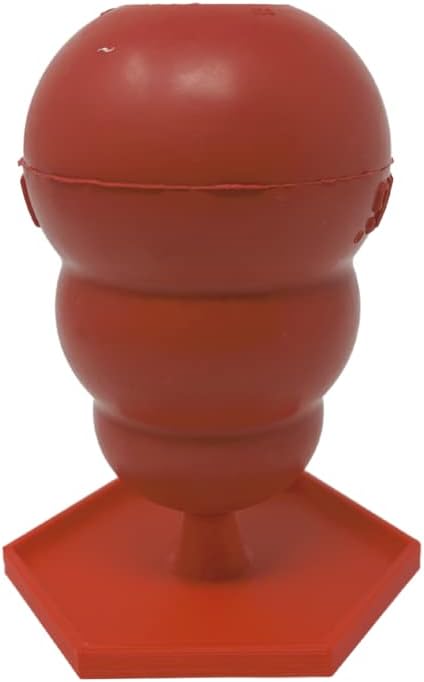Freezer Holder & Packing Stand Compatible with Kong Dog Toys & Other Enrichment Toys | Enrichment Prep Stopper Stand Accessory for Dogs | Made in USA (Red SM, MED, LG)