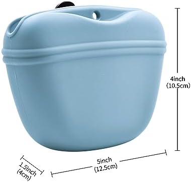 AUDWUD Silicone Dog Treat Pouch with Clicker Magnetic Closure Secure Clip