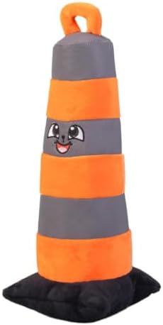 Dog Plush Toy - Traffic Cone Shape Interactive Chew Toy, Puppy Play