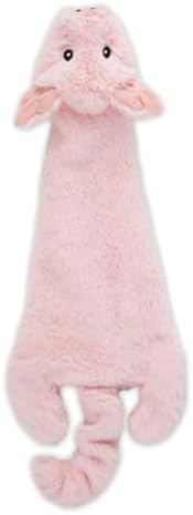Best Pet Supplies 2-in-1 Stuffless Squeaky Dog Toy - Pig, Medium | No-Stuffing, 2 built-in squeakers, No Mess, Soft, Holds a Plastic Bottle for Added play, Perfect for Moderate chewers