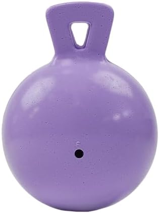 Jolly Pets Tug-n-Toss Heavy Duty Dog Toy Ball with Handle, 6 Inches/Medium, Light Purple