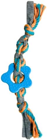 Consumable Corner - Sweater Rope Dog Toy - Braided Tug & Chew Toy - for Interactive Play, Teething & Training Durable Material - 1 Rope - Multicolor (Multi Chew Ring)