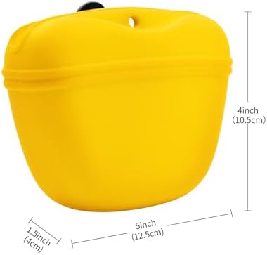 AUDWUD Silicone Dog Treat Pouch with Clicker Magnetic Closure Secure Clip