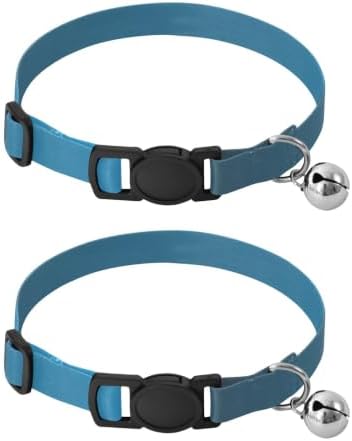 2 Pack Kitten Collar Blue Gradient Bell Collar for Small Dogs, Adjustable Length 10.6" to 17.1"