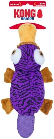 KONG Armor Dog Toy, Durable Plush (Platypus)