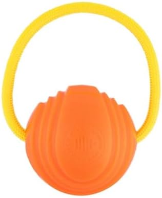 Project Hive Large Looped Dog Ball | Interactive Toys Compatible with Hive Zoomer Dog Ball Thrower | Perfect for Fetch and Tug Play | Orange