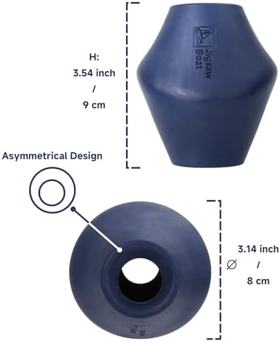 Stuffable Enrichment Dog Toy – Extra Firm Natural Rubber Treat Dispenser for Medium Dogs, Irregular Shape, Blue, Bully Stick Compatible