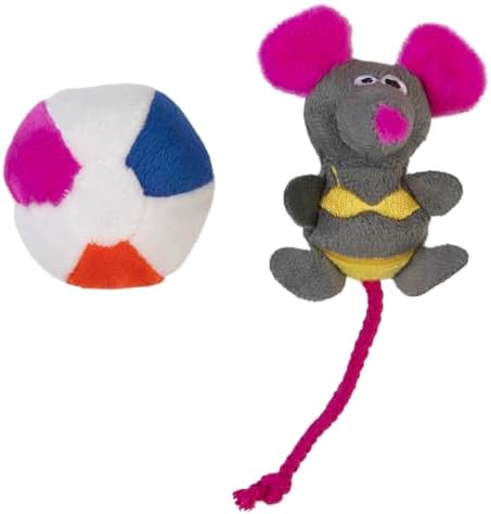 Mad Cat Beach Babe Plush Soft Cat Toy with Catnip and Silvervine, Pack of 2