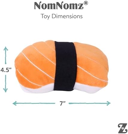 ZippyPaws NomNomz Dog Squeaky Toys to Keep Them Busy, Pet Products - Sushi