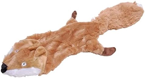 Jeffers Pet Thinnies, 21" | Unstuffed with Squeaker and Rope | Fox