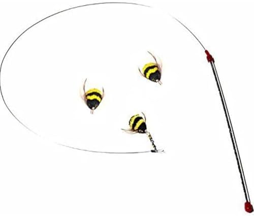 Go Cat Da Bee Teaser Wand and Two Extra Bee Attachments from The Maker of Da Bird and Cat Catcher - Value Pack