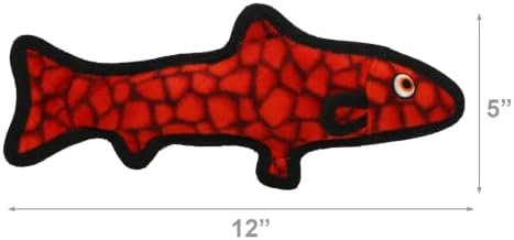 TUFFY® : 2 Pack Trout Dog Toy: Ultra Durable Plush Toy with Multiple Layers & Reinforced Seams, Washable and Floats, Original Construction