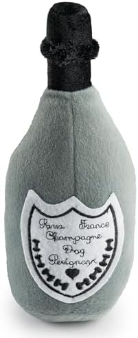 Haute Diggity Dog Perignonn Champagne Plush Dog Toy, Wine Parody Chew Toys