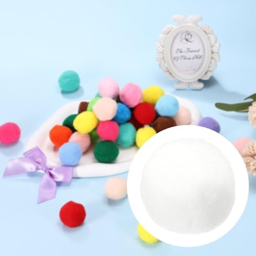 Cat Toy Pom Ball, Interactive Cat Ball Toys Fuzzy Pompoms (Plush, 1.2Inch, 30Pcs, White) for Kittens Pet Enrichment Training Play Indoor