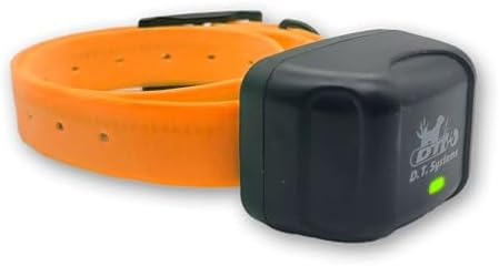 DT SYSTEMS RAPT1400 Additional Collar Receiver for RAPT1400 Dog Training System, Rechargeable Adjustable Gentle Touch Stimulation Add-On E-Collar - Orange