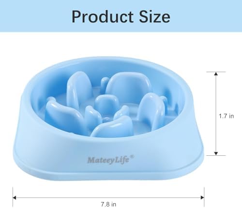 MateeyLife 2-Pack Slow Feeder Dog Bowls, 2 Cups, Dog Puzzle Feeder Bowl