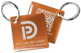 Pet Dwelling Aluminum QR Pet ID Tag – Smart Dog & Cat Tags with Free Personalized Online Profile, Instant Scan Alerts & AI-Powered Insights (Square Brown)