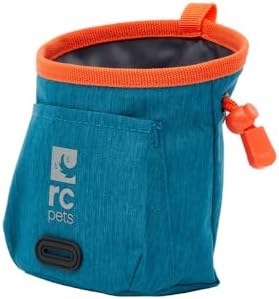 RC Pet Products Essential Treat Bag, Training Pouch with Belt Clip and Dog Bag Dispenser | Heather Teal