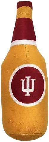 BEST PLUSH CAT TOY NCAA INDIANA HOOSIERS Complete Set of 3 piece Cat Toys filled with Fresh Catnip. Includes: 1 Helmet Cat Toy, 1 Football Cat Toy with Feathers & 1 Beer Bottle. Beautiful Team LOGO