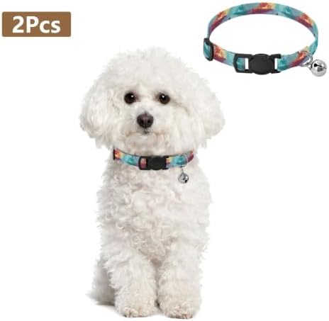 Motorbike Riders Collars for Cats, 2 Pack Kitten Bell Collar