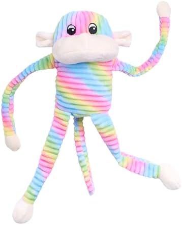 ZippyPaws Crinkle Monkey for Medium-Extra Large Dogs - Large, Rainbow