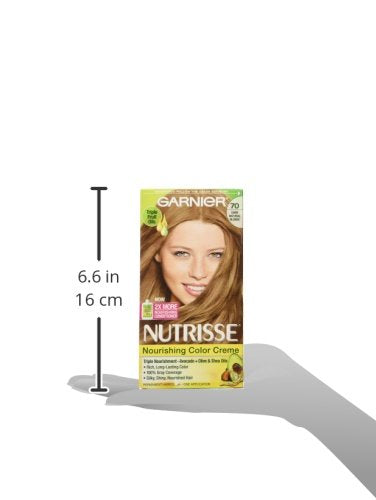 Garnier Hair Color Nutrisse Nourishing Creme, 70 Dark Natural Blonde (Almond Crème) Permanent Hair Dye, 1 Count (Packaging May Vary) (Pack of 2)