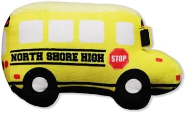 Mean Girls, Plush Dog Toys, Interactive Schoolbus with Squeaker, Large
